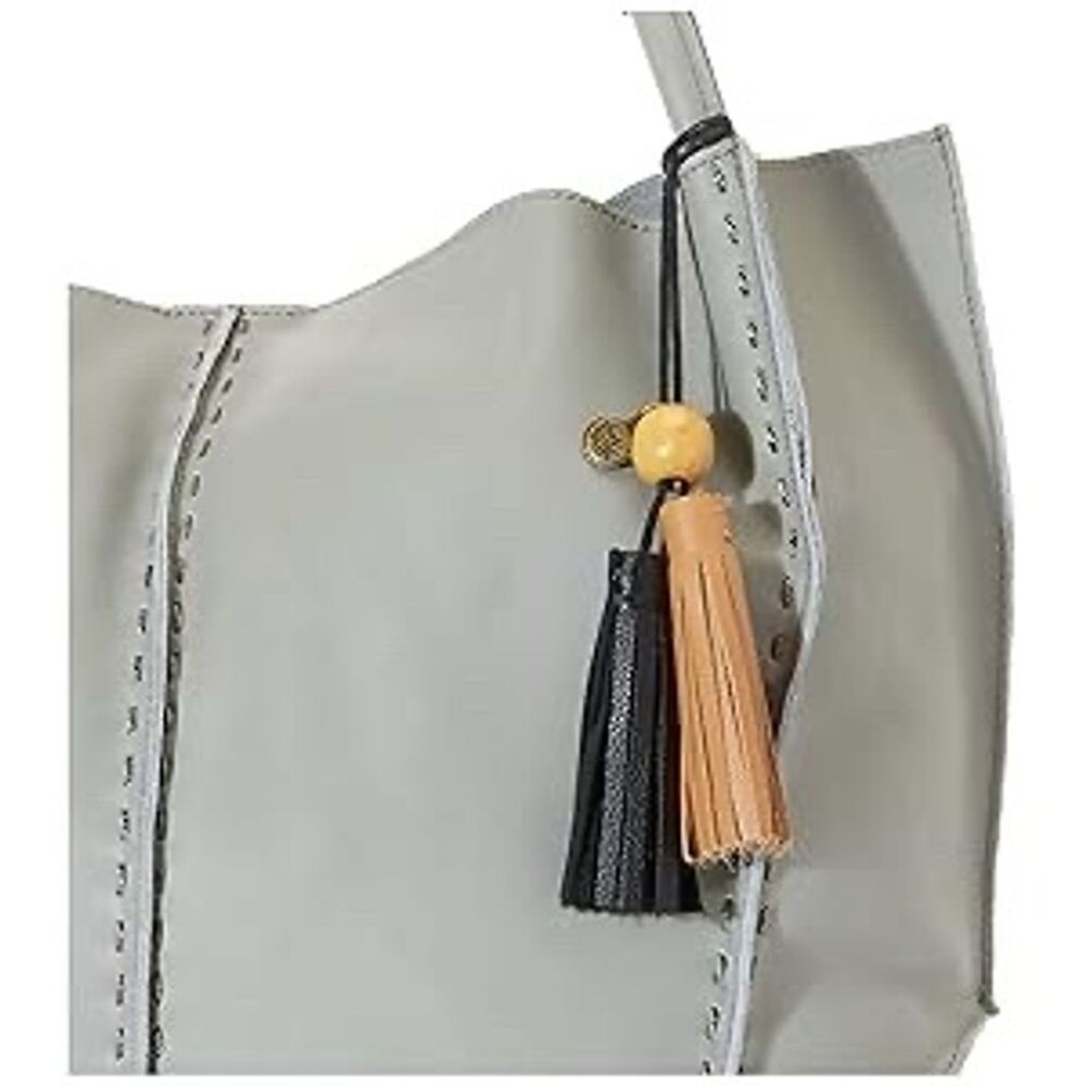 The Sak Los Feliz Leather Tote Bag Meadow Tassel Charm Women's - Picture 3 of 6